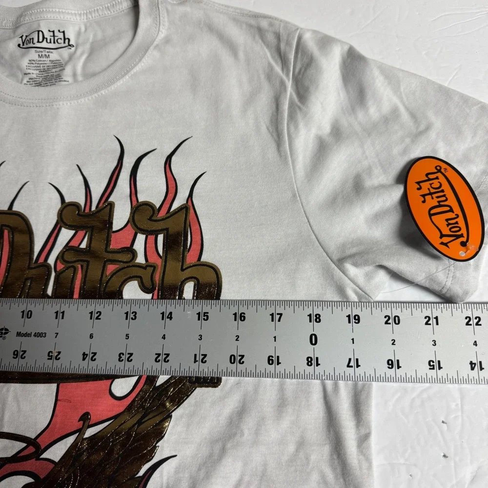Von Dutch Graphic T-Shirt Medium
M Y2K Flames Flying Eyeball Logo - Picture 6 of 6